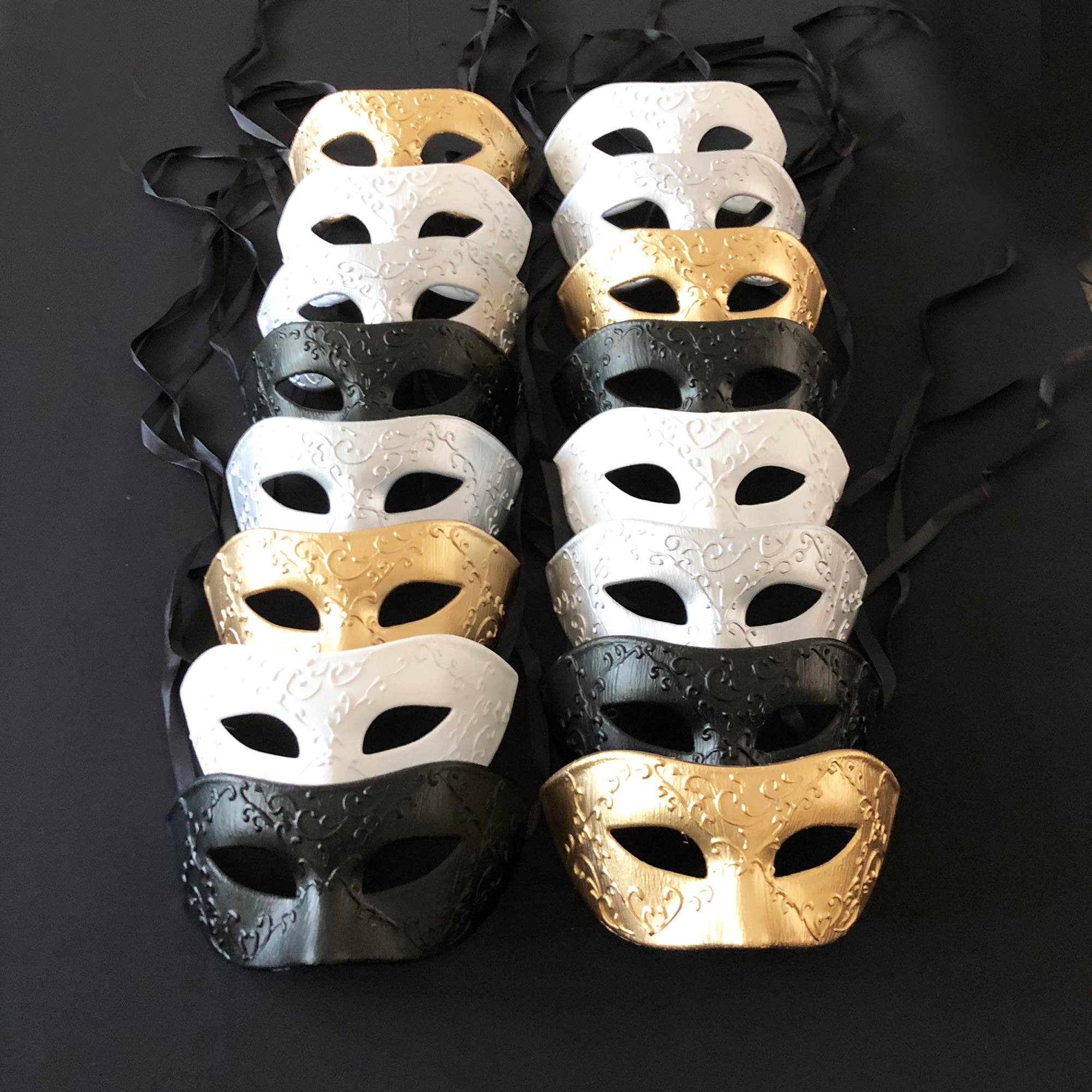 Masquerade Mask Party Pack 16 Masks Assorted Color