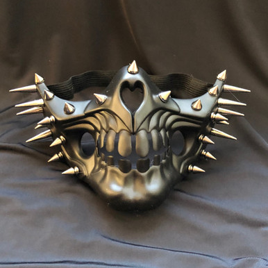 Black Skull Jaw Mask Spiked Burning Man Skull Mask