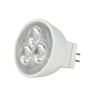 Satco S9283 LED MR11 Bulb – 12V 3W (20W Eqv) – 5000K Natural Light – GU4 Bi-Pin – 25° Beam – Non-Dimmable