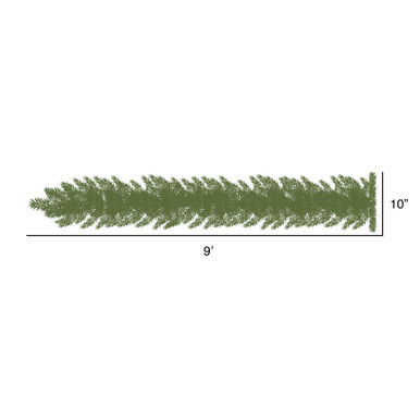 Vickerman 9' Douglas Fir Artificial Christmas Garland Unlit