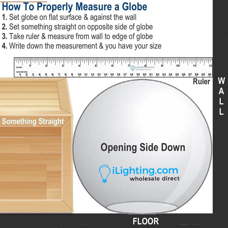 LBS Lighting 6" Clear Outdoor Acrylic Light Globe Screw Base