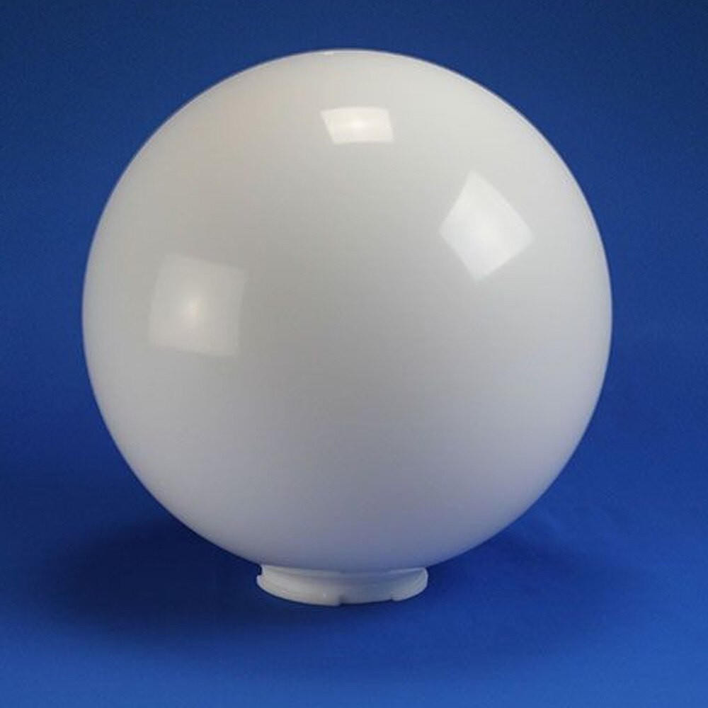 LBS Lighting 14" White Acrylic Post Top Globe, 6" Neck