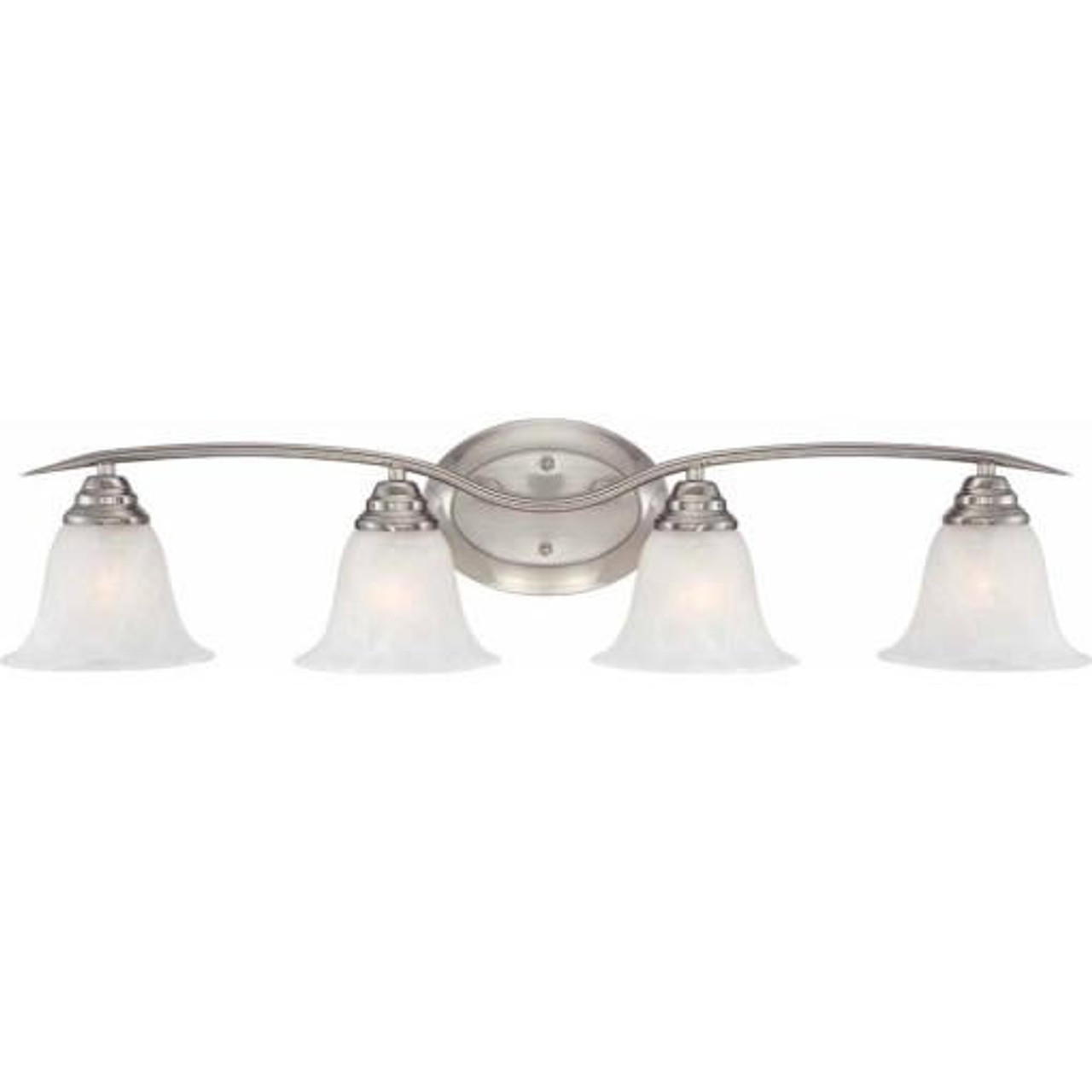 Volume Lighting Trinidad 4-Light Brushed Nickel Bathroom Vanity-