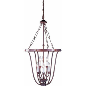  Volume Lighting V5066-22 Minster 6-light Prairie Rock Chandelier