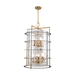 Artcraft Lighting Artcraft AC11812BB Brass & Black Chandelier Fixture