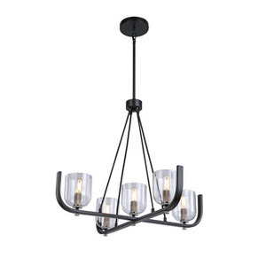 Artcraft Lighting Artcraft AC11746NB Black & Nickel Chandelier Fixture