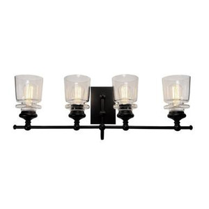 Artcraft Lighting Artcraft AC11594BK Castara Clear Glass Vanity Light 