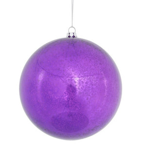 Vickerman 4.75" Purple Mercury Ball Christmas Ornament 4 per Bag