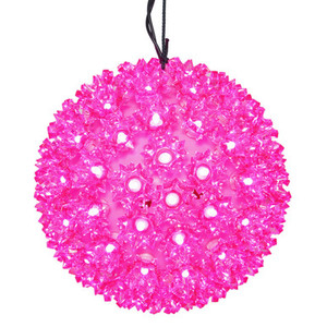 X121009 Vickerman - 1 Inch Outdoor Pink LED Light Sphere