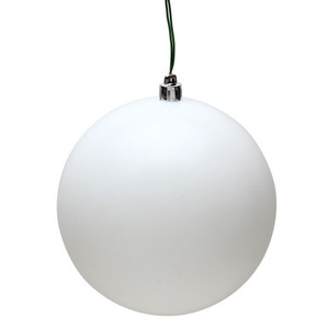 Vickerman N596011M - White Ball Ornament