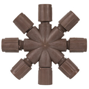 X6B6616 Vickerman - Single Mold LED Set Brown Coaxial 8-Way Splitter 2/Bag CSA/us Listed Christmas Light Accessory