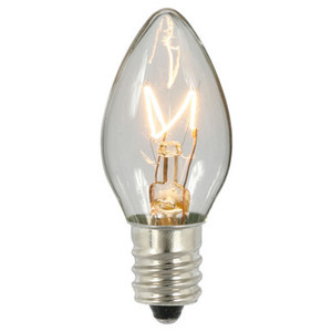 V471731-25 Vickerman - Clear Incandescent C7 Christmas Bulbs - E12 Base - 25 Pack