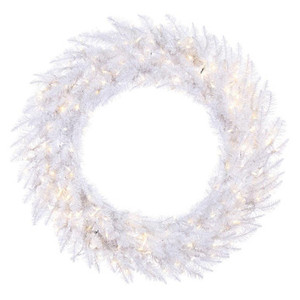 Vickerman A104248LED 48" Sparkle White Wreath LED 200WW