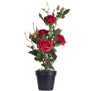 TA181703 Vickerman - 21 in Red Rose Artificial Bush - Set of 4