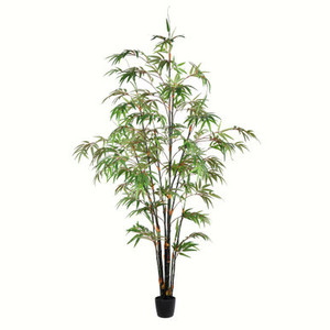 Vickerman 6' Artificial Potted Black Japanese Bamboo Tree