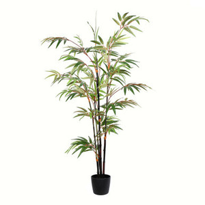 Vickerman 4' Artificial Potted Black Japanese Bamboo Tree