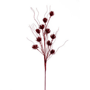QG224403 Vickerman - 30" Red Mini Flower Glitter Spray - 6 Pack