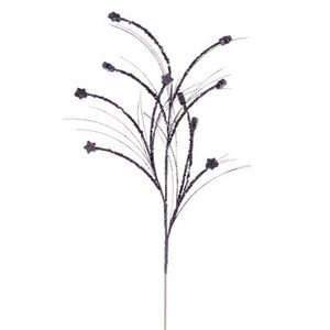 QG221787 Vickerman - 36" Pewter Mini Star Glitter Spray - 6 Pack