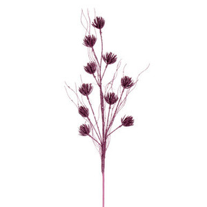 QG224479 Vickerman - 30" Artificial Pink Mini Flower Glitter Spray - 6 Pack
