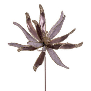 Vickerman 24" Pewter Metallic and Frosted Glitter Papyrus 2 per bag
