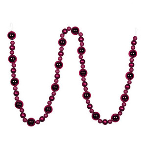 Vickerman 9' Berry Red Assorted Christmas Ball Ornament Garland