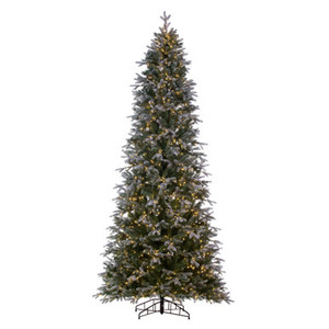 Vickerman 9' x 50" Frosted Douglas Fir Artificial Pre-Lit Christmas Tree Warm White LED Mini Lights
