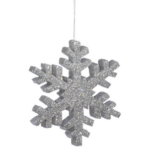Vickerman L134807 - Silver Snowflake Ornament