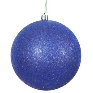 Vickerman 12" Cobalt Glitter Ball Christmas Ornament