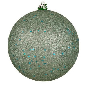 Vickerman 10" Frosty Mint Sequin Ball Christmas Ornament