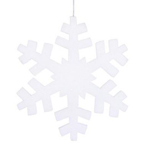 Vickerman 18" White Glitter Snowflake Christmas Ornament