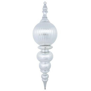 Vickerman 28" Silver Shiny Finial Christmas Ornament