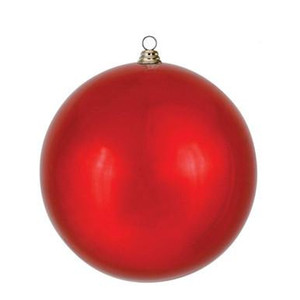  Vickerman 15.75" Red Shiny Ball Christmas Ornament 