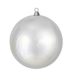 Vickerman 15.75" Silver Shiny Ball Christmas Ornament