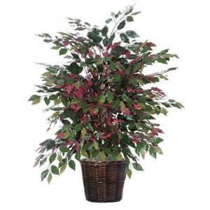 Vickerman 4' Artificial Capensia Extra Full Bush Rattan Basket