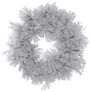 Vickerman 30" Flocked Alberta Artificial Christmas Wreath Unlit