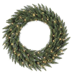  Vickerman 84" Camdon Fir Artificial Christmas Wreath Warm White LED Mini Lights 
