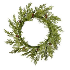 Vickerman 30" Cedar Pinecone Artificial Christmas Wreath Unlit 