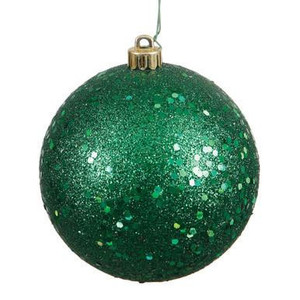 Vickerman 12" Emerald Sequin Ball Christmas Ornament