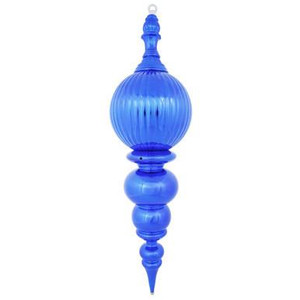 Vickerman 28" Blue Shiny Finial Christmas Ornament