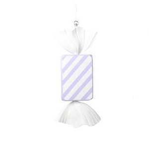 Vickerman 18.5" Pastel Lavender Rectangle Striped Candy Christmas Ornament