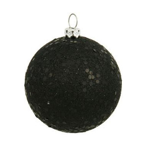 Vickerman 8" Black Sequin Ball Christmas Ornament
