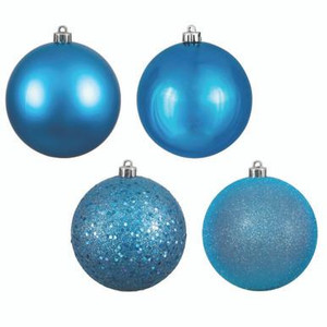 Vickerman 2.4" Turquoise Glitter Ball Christmas Ornament 24 per Bag