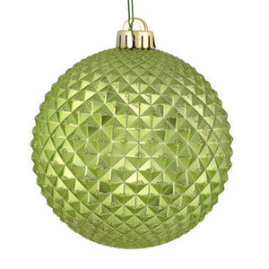  Vickerman 2.75" Celadon Durian Glitter Ball Christmas Ornament 12 per Bag 