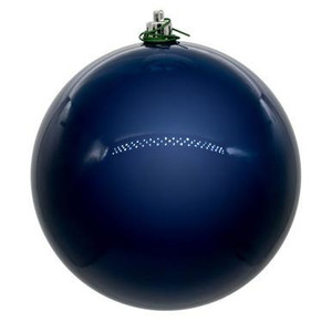  Vickerman 8" Midnight Blue Pearl UV Drilled Ball Christmas Ornament 1 per bag 