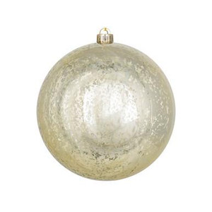  Vickerman 8" Champagne Shiny Mercury Ball Christmas Ornament 