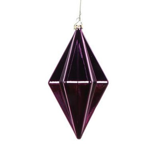  Vickerman 5.5" Plum Shiny Finial Christmas Ornament 4 pieces per bag 