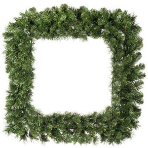  Vickerman 36" Grand Teton Artificial Christmas Square Wreath Unlit 