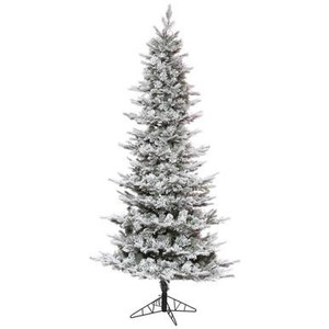  Vickerman 7.5' x 45" Flocked Kiana Artificial Christmas Tree Unlit 
