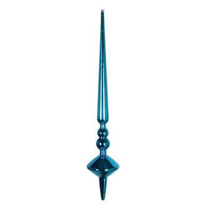 Vickerman 12" Turquoise Shiny Cupola Finial Christmas Ornament Pack of 3