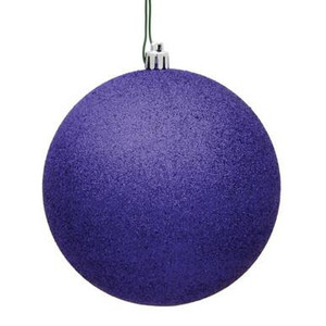 Vickerman 8" Purple Glitter Ball Christmas Ornament